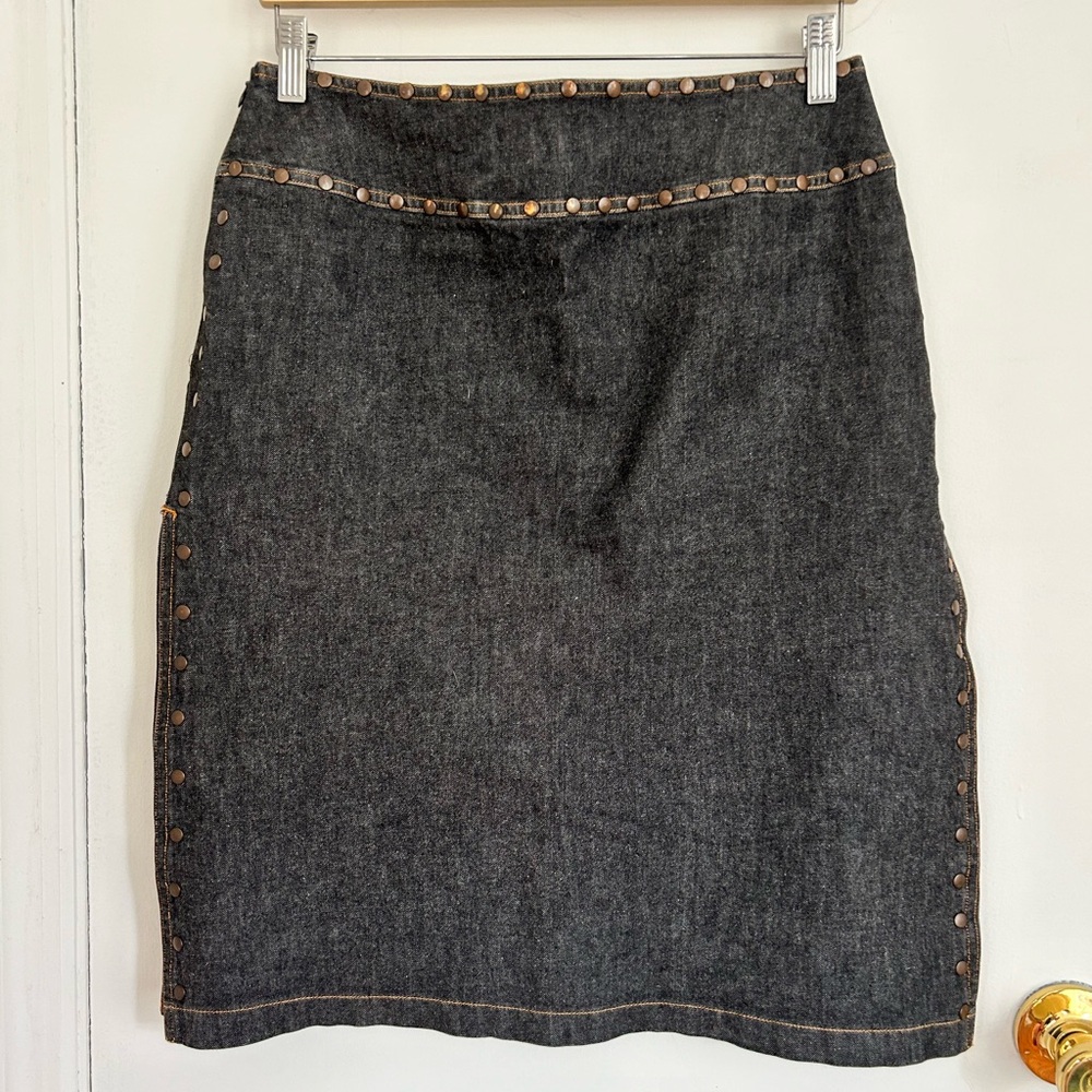 Moschino Jeans Denim Studded Skirt